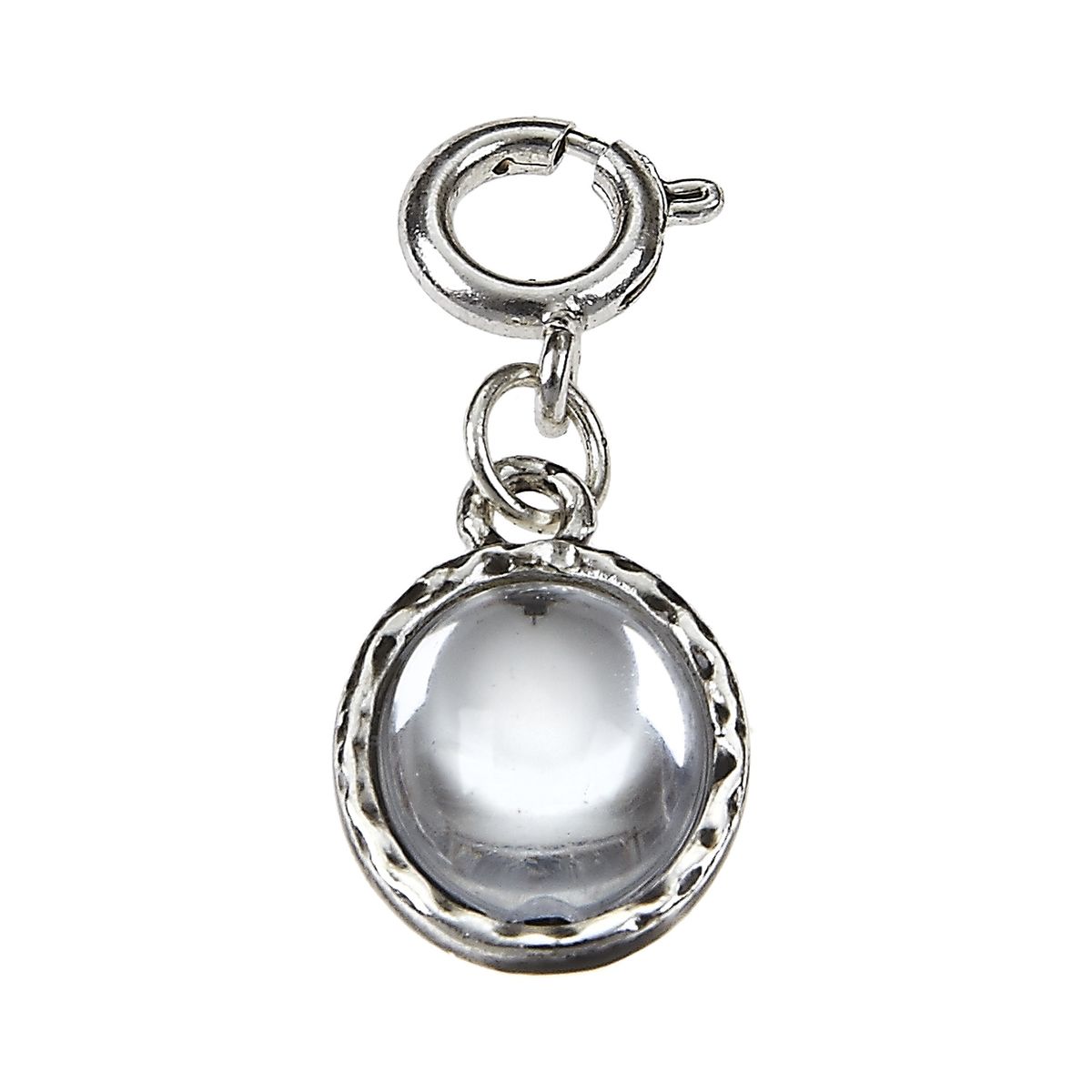 ANT. SILVER CRYSTAL CHARM - APRIL