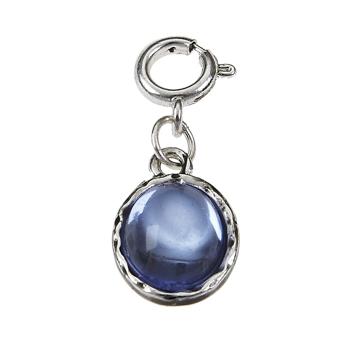 Sapphire Silver Charm