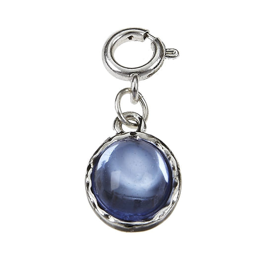 Sapphire Silver Charm