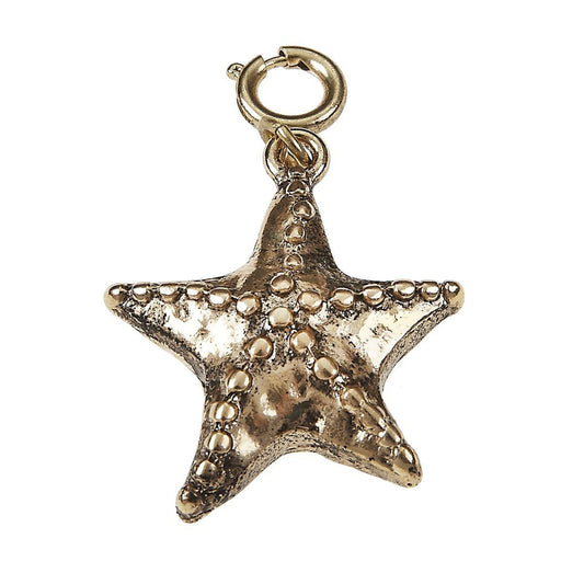 Antique Gold 3D Starfish Charm
