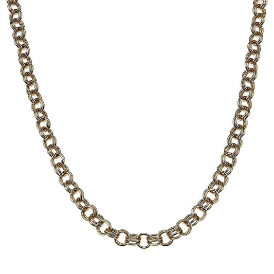 16" Antique Gold Double Chain Necklace