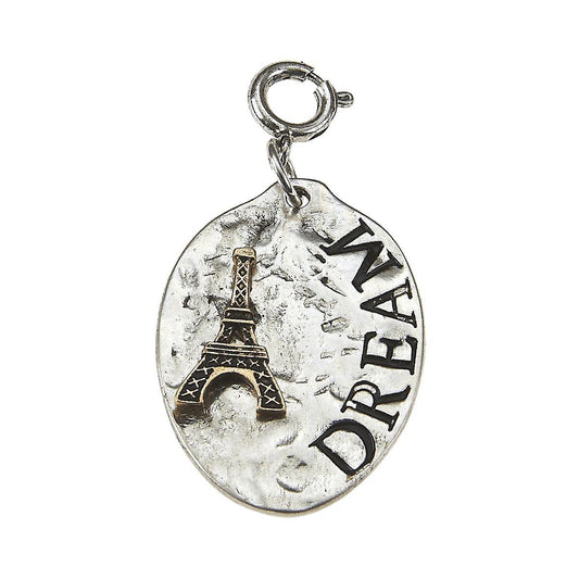 Dream Words and Eiffel Tower On Spoon Charm