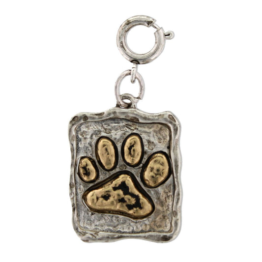 Square Paw Print Charm