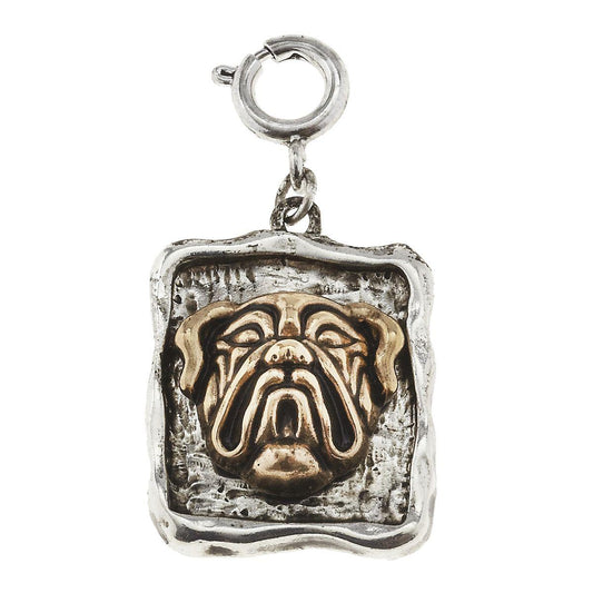 Square Bulldog Charm