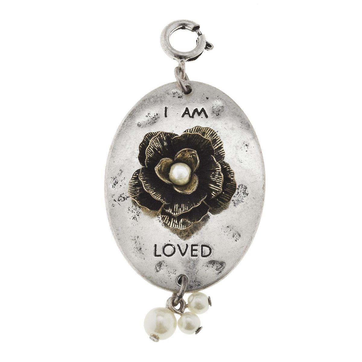 "I Am Loved" Flower Charm