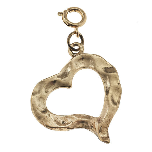 Antique Gold Heart Charm