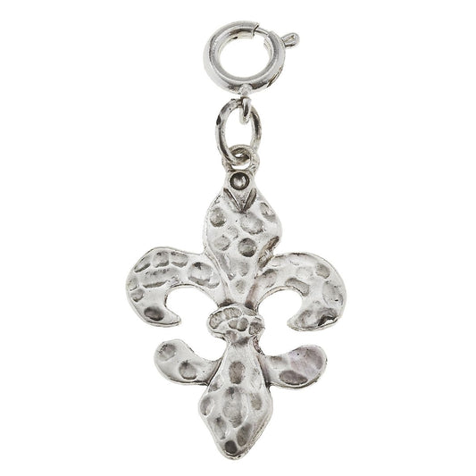 Antique Silver Fleur De Lis Charm
