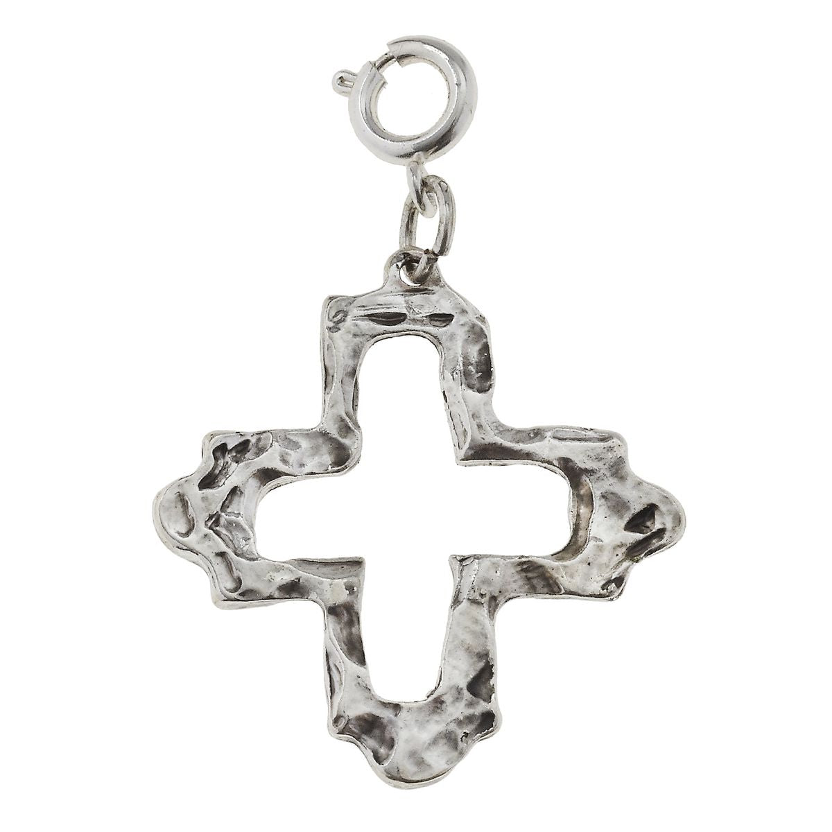 Antique Silver Open Cross Charm
