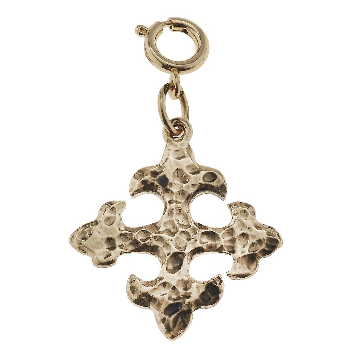 Antique Gold Square Cross Charm