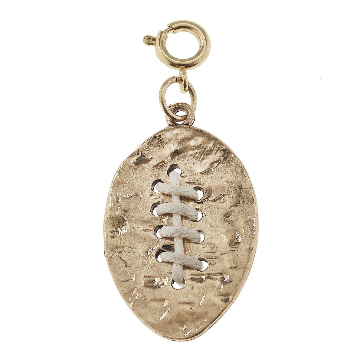 Antique Gold Football Charm