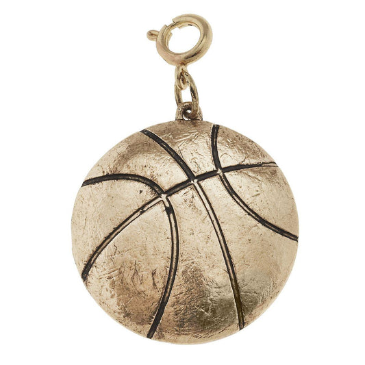 Antique Gold Basketball Charm
