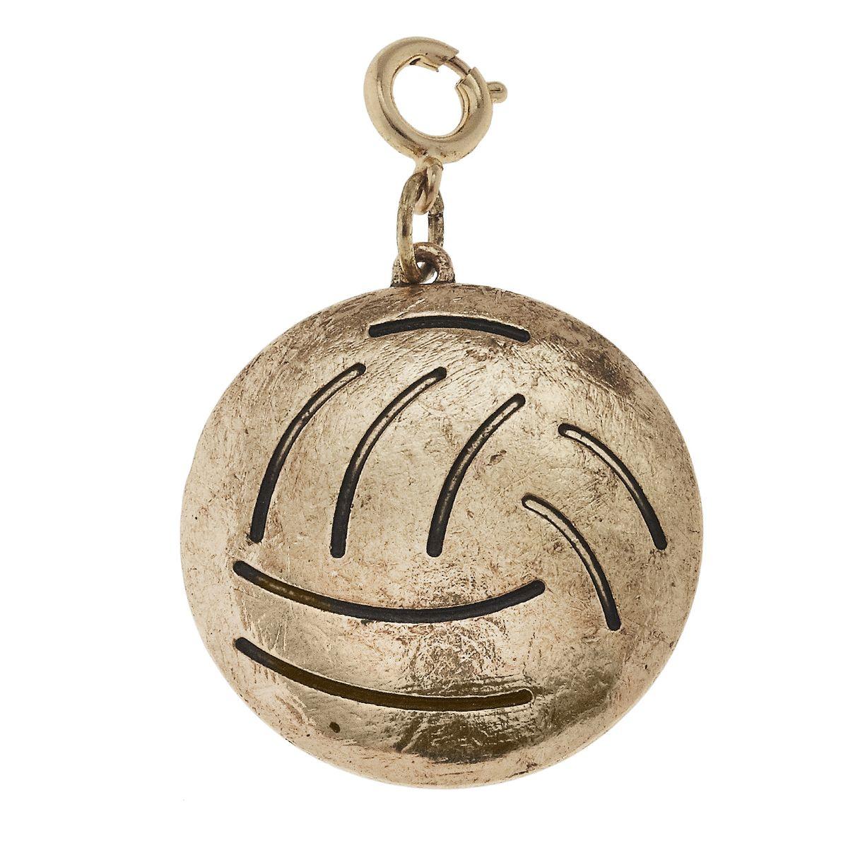 Antique Gold Volleyball Charm