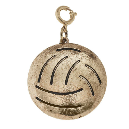 Antique Gold Volleyball Charm