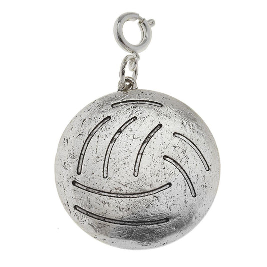 Antique Silver Volleyball Charm