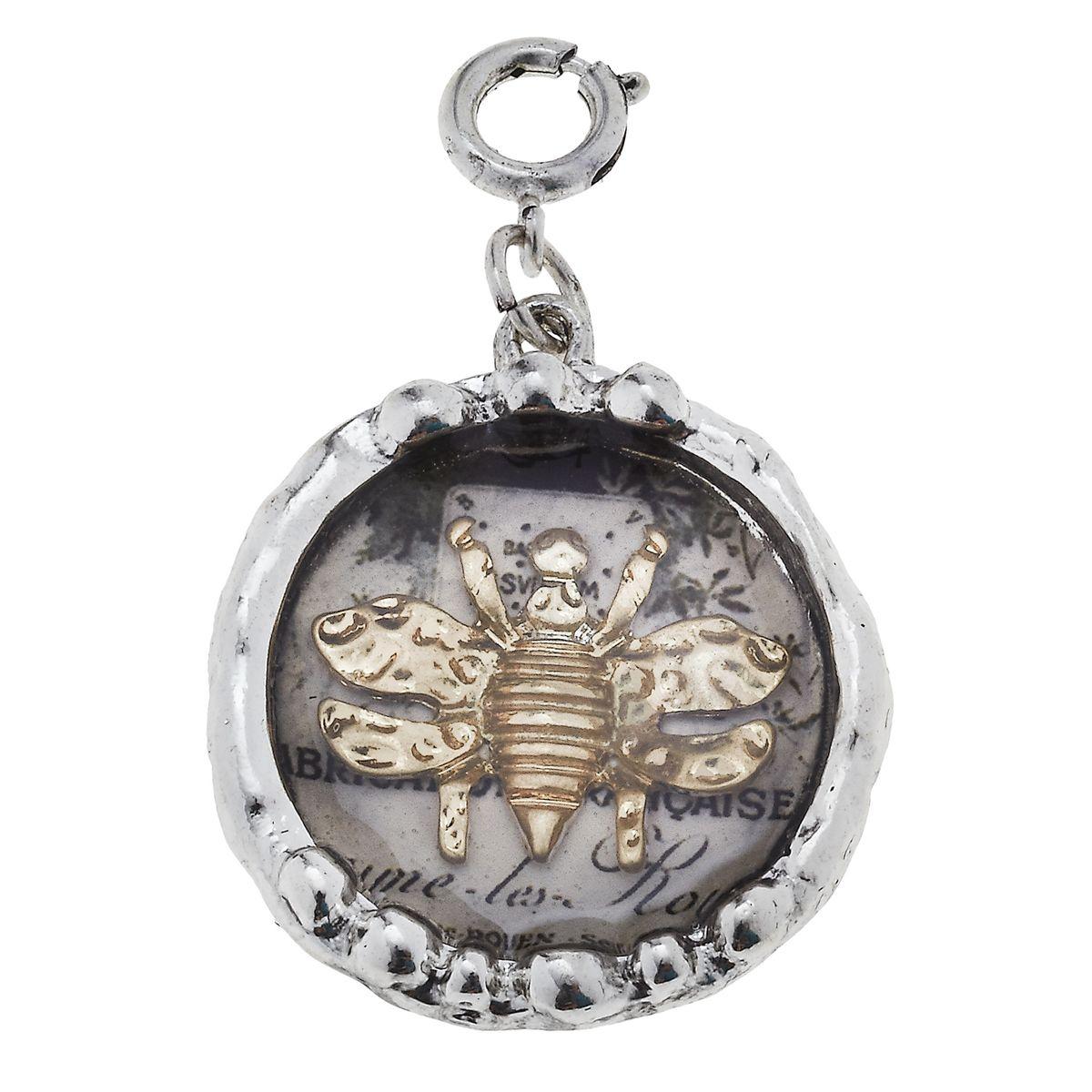 Antique Gold Epoxy Bee Charm