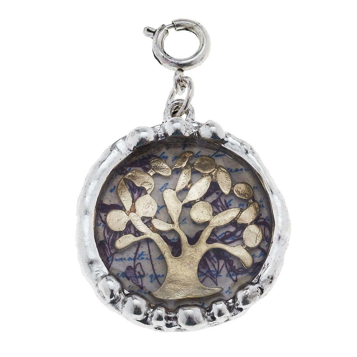 Antique Gold Epoxy Tree Charm