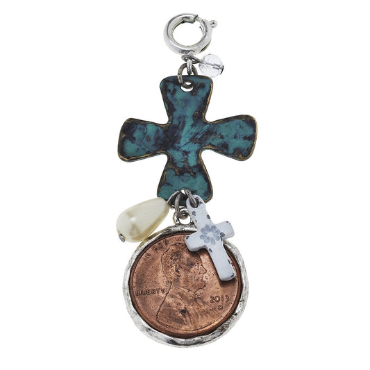 Penny and Patina Cross Linked Charm