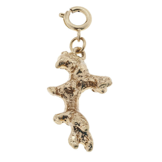 Antique Gold Coral Charm