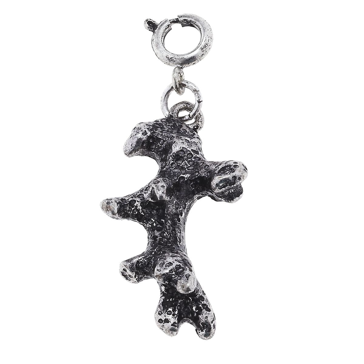 Antique Silver Coral Charm
