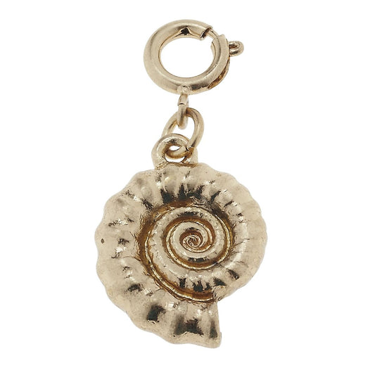 Antique Gold Nautilus Charm