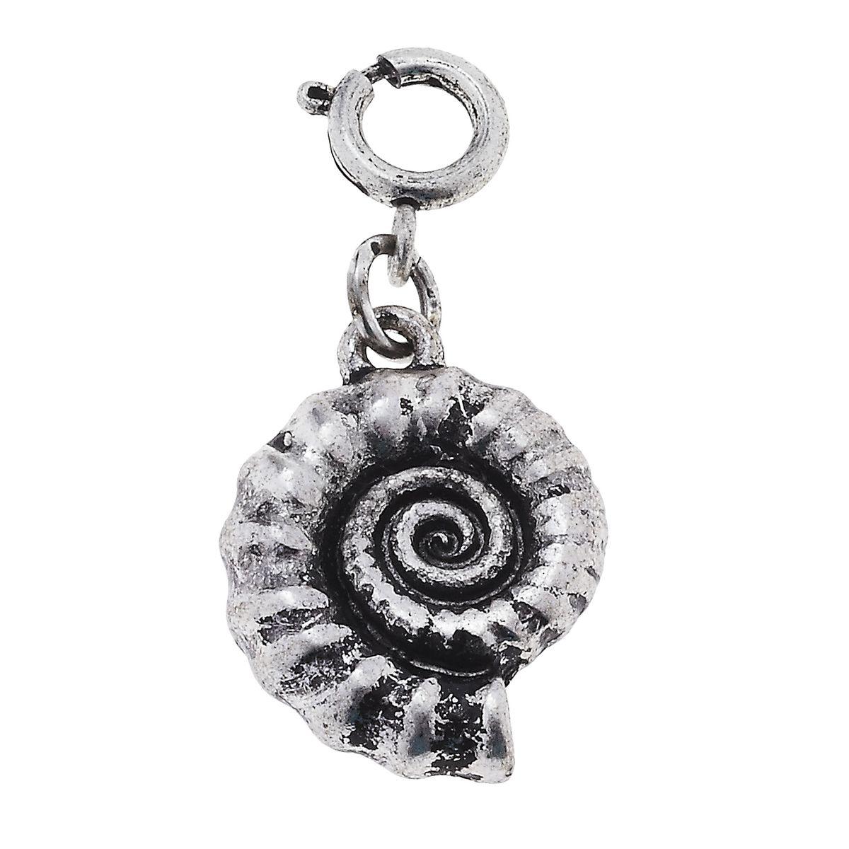 Antique Silver Nautilus Charm