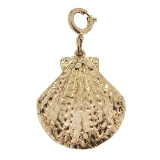 Antique Gold Shell Charm