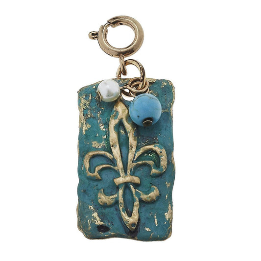 Patina Fleur De Lis Charm