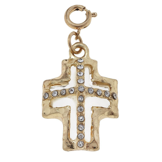 Antique Gold Soldered Cross Charm