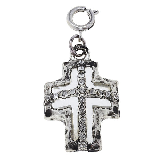 Antique Silver Soldered Cross Charm