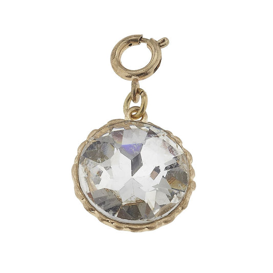 Round Sautered Gold Chandelier Charm