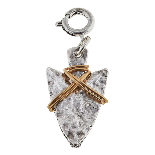 2-Tone Wire Wrapped Arrow Charm