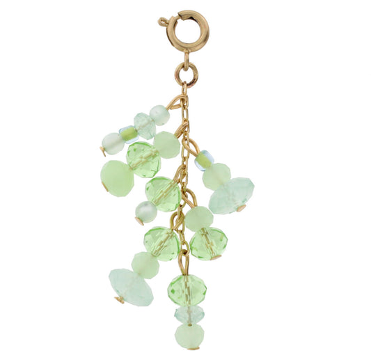 Antique Gold and Mint Dangle Charm
