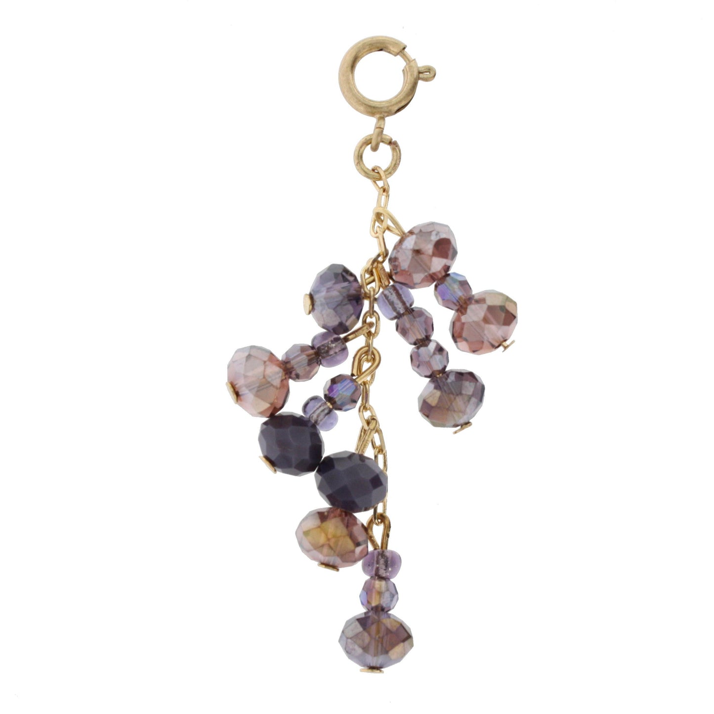 Antique Gold and Purple Dangle Charm