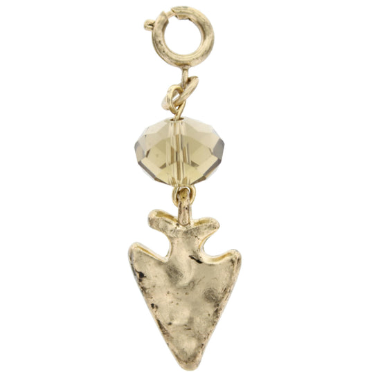 Gold Fleur De Lis Hanging On Black Diamond Charm