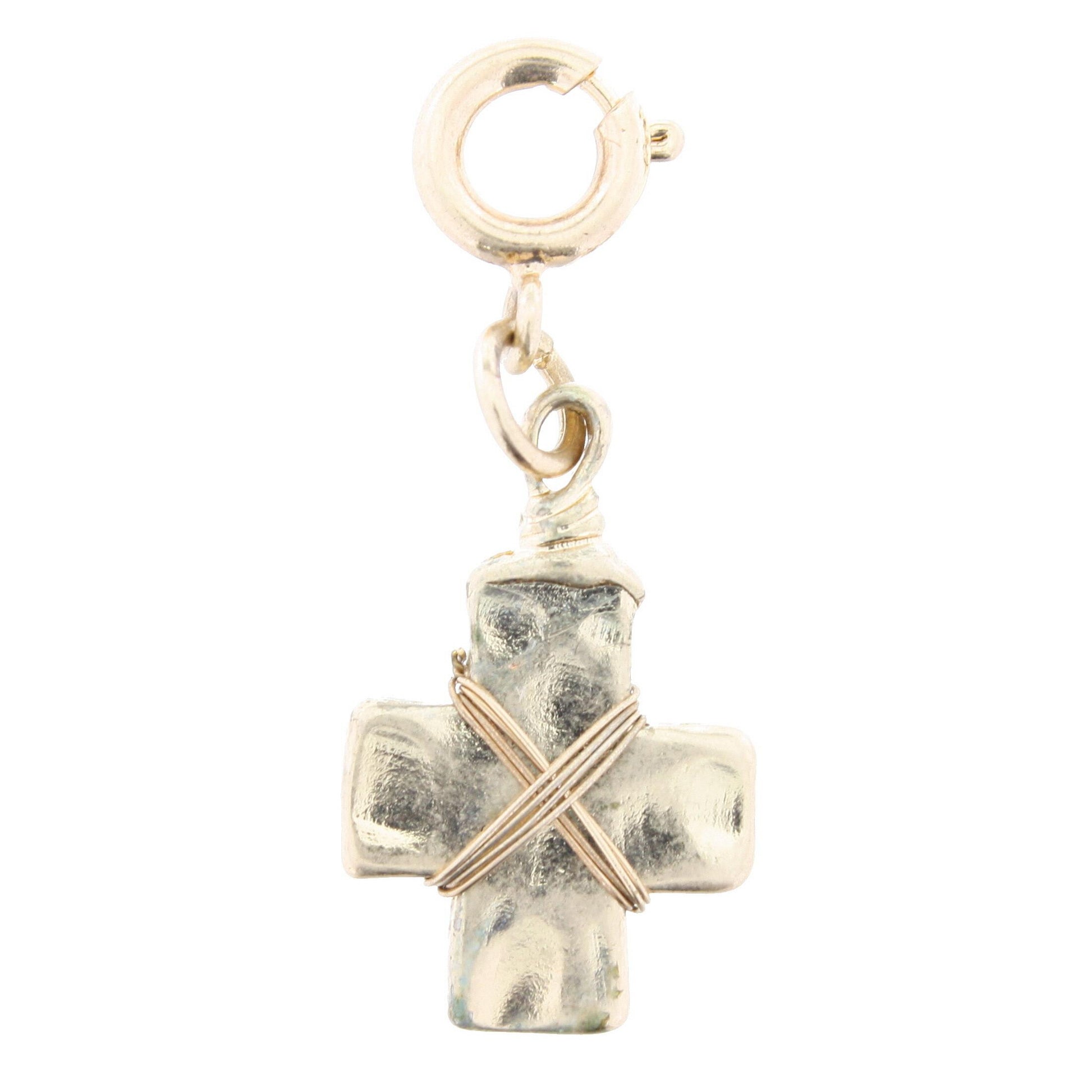 Simple Gold Wire Wrapped Cross
