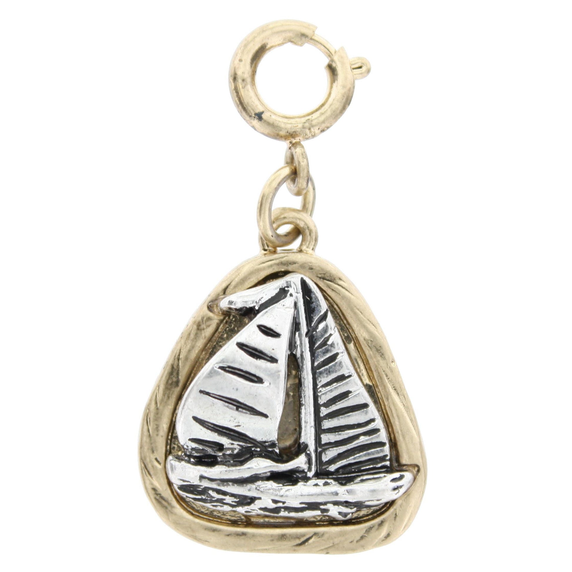 2-Tone Set Sail Sailboat Charm