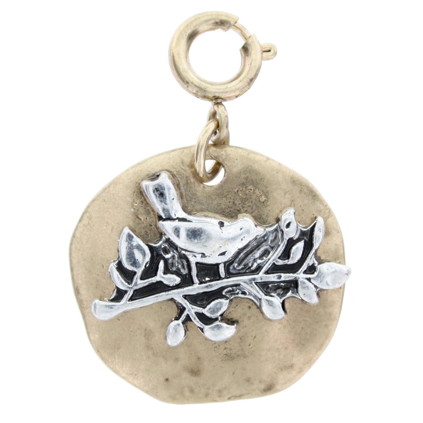 2-Tone Out On a Limb Bird Charm
