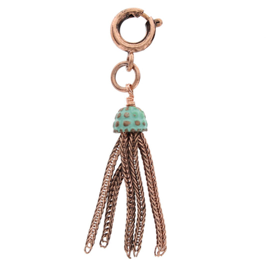 Gold Capped Gold Tassel Charm