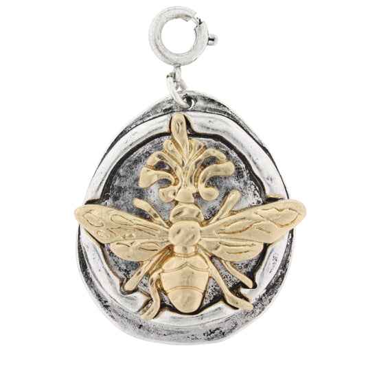 2-Tone Bee at Flower Charm