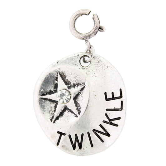 Silver Twinkle Little Star Charm
