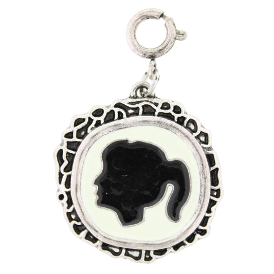 Silver Female Cameo Charm