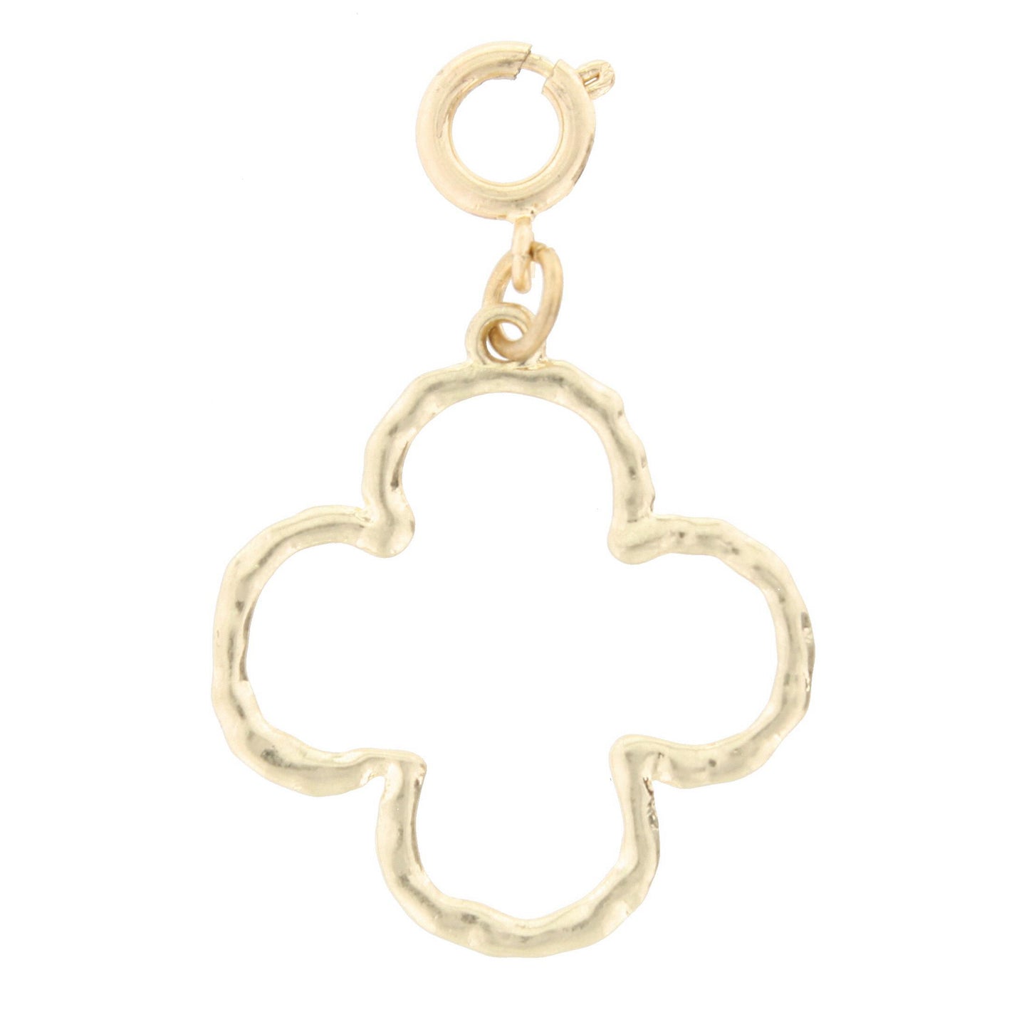 Gold Quatrefoil Outline Charm