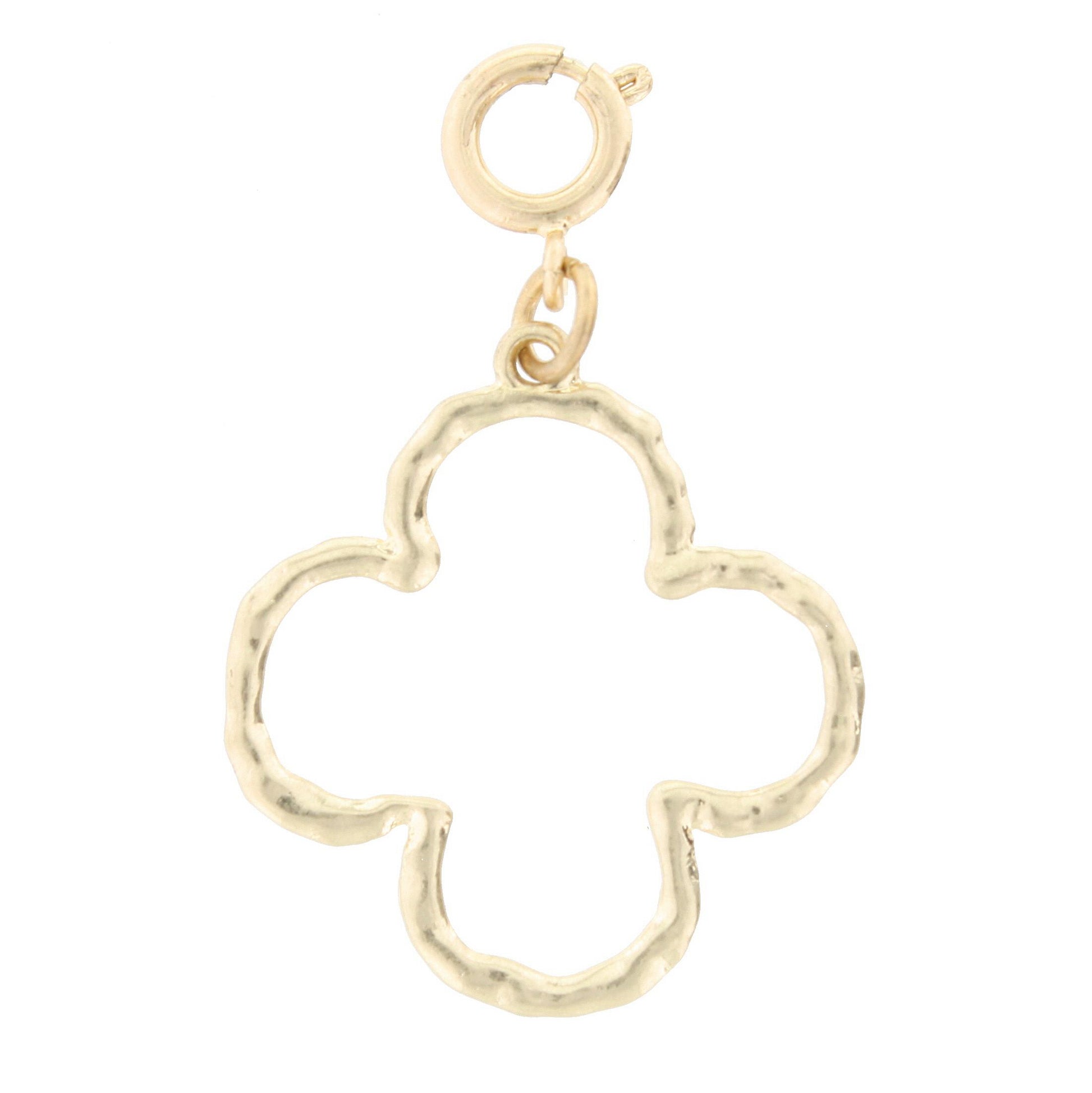 Gold Quatrefoil Outline Charm