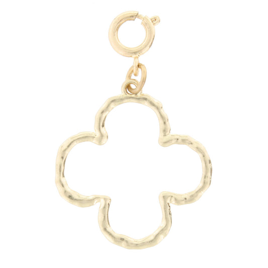 Gold Quatrefoil Outline Charm