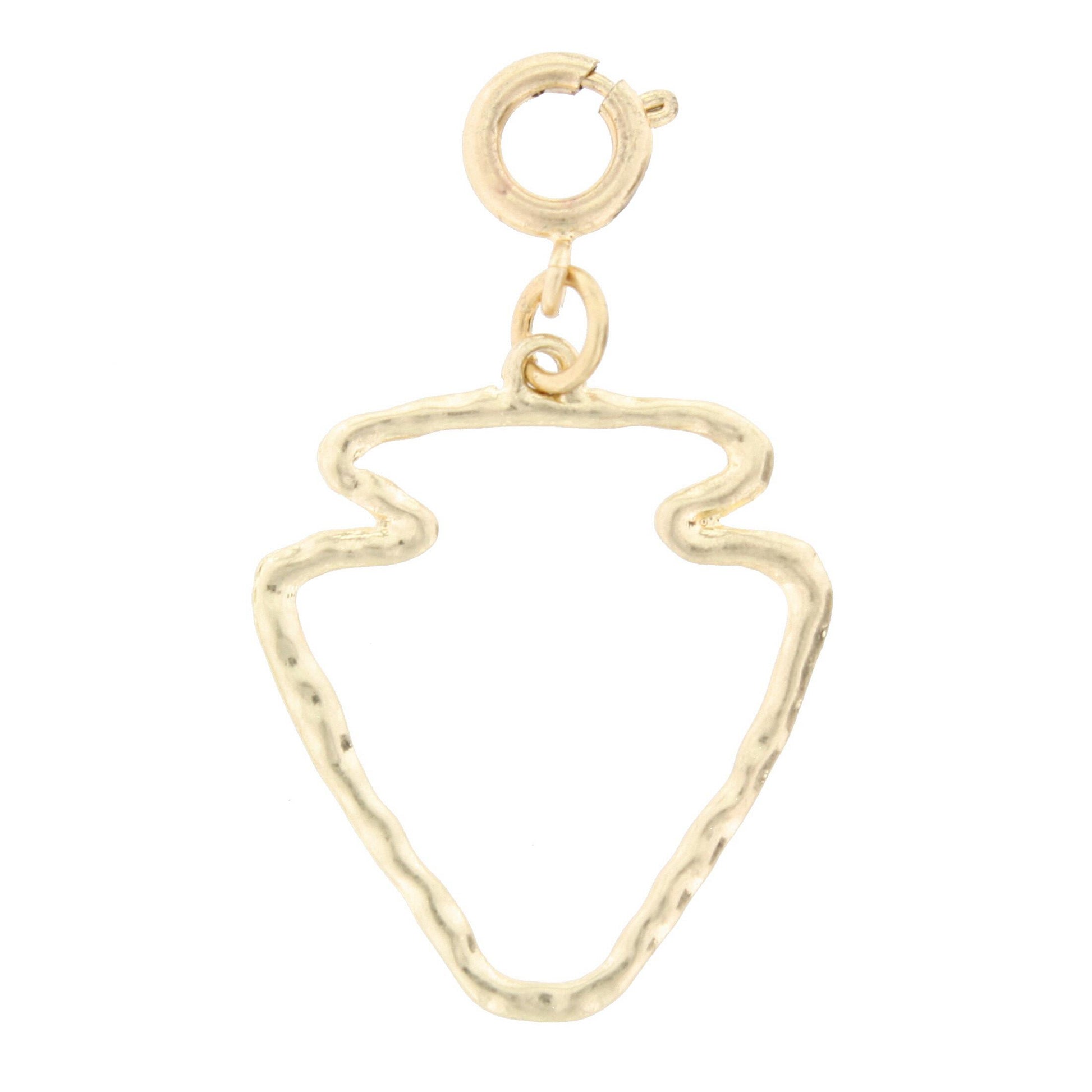 Gold Arrowhead Outline Charm