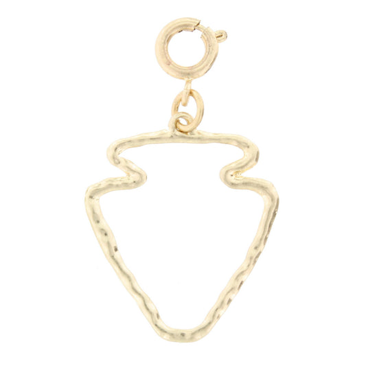 Gold Arrowhead Outline Charm