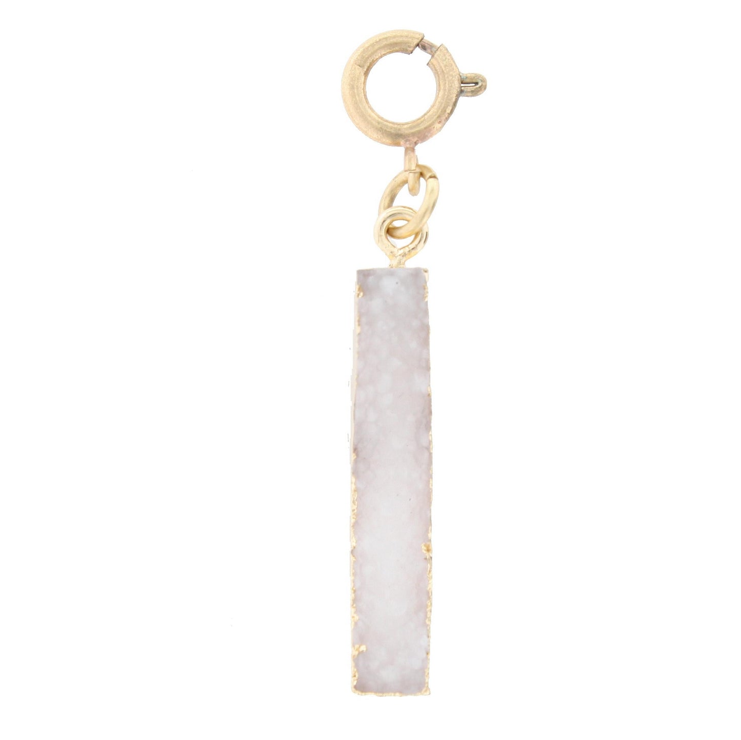 White Druzy Charm
