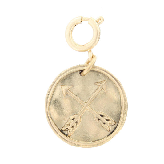 Gold Crossed Arrows Charm
