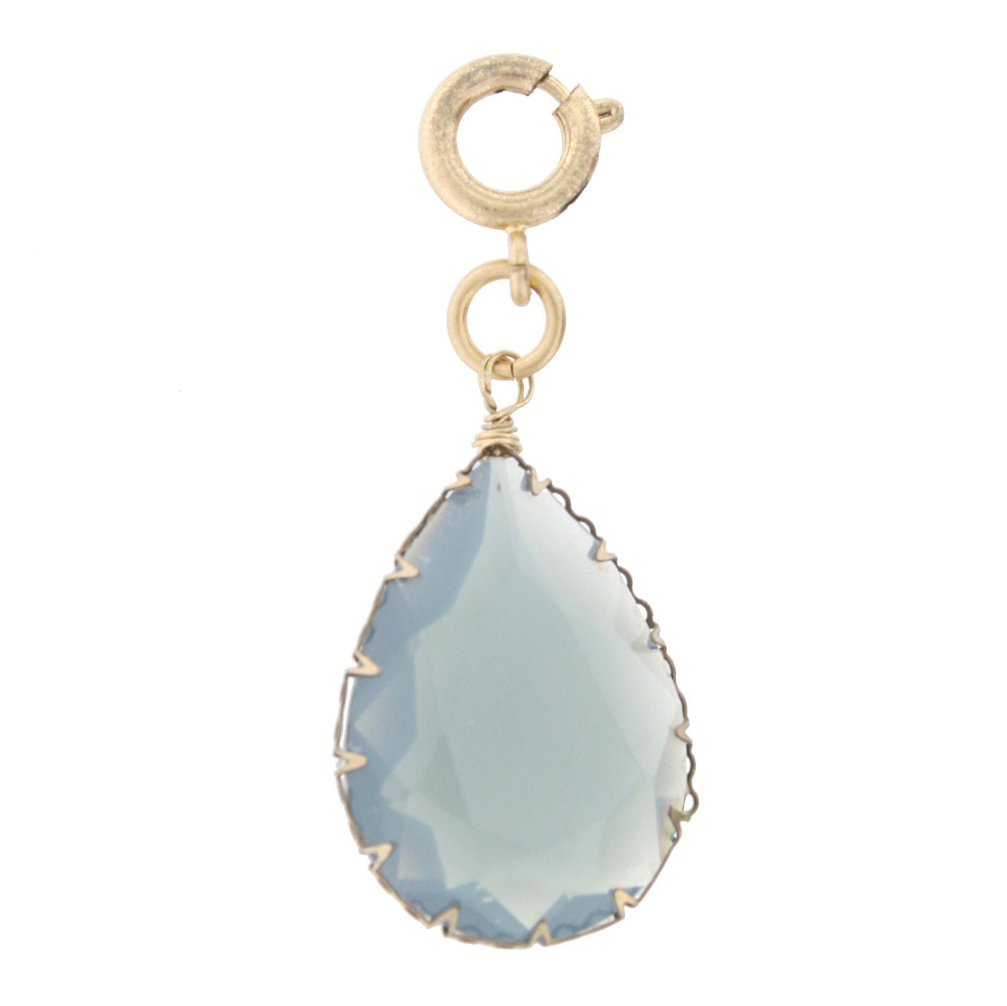 Faceted Blue Stone Charm