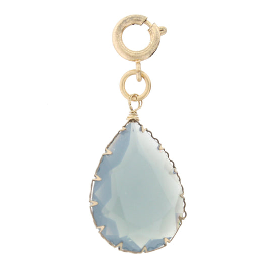 Faceted Blue Stone Charm